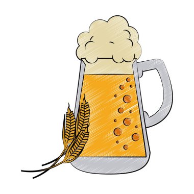 Soğuk bira cam karalama