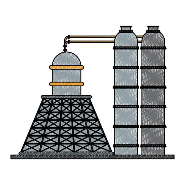 Machines voor de planten industrie krabbelen — Stockvector