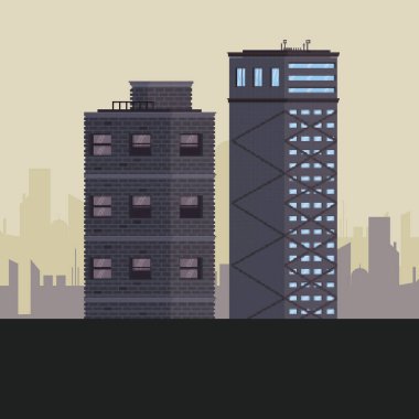 Cityscape silüeti manzarası