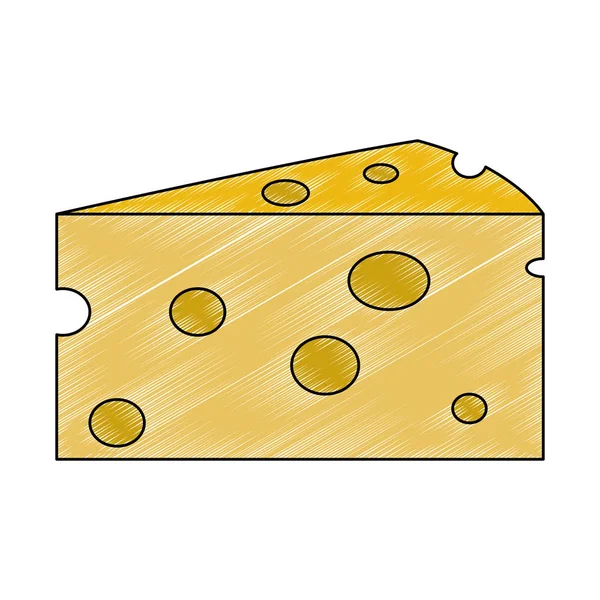 Fromage produits laitiers gribouillage — Image vectorielle