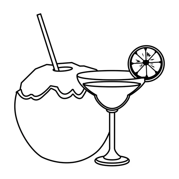 알콜 음료 음료 만화 — 스톡 벡터
