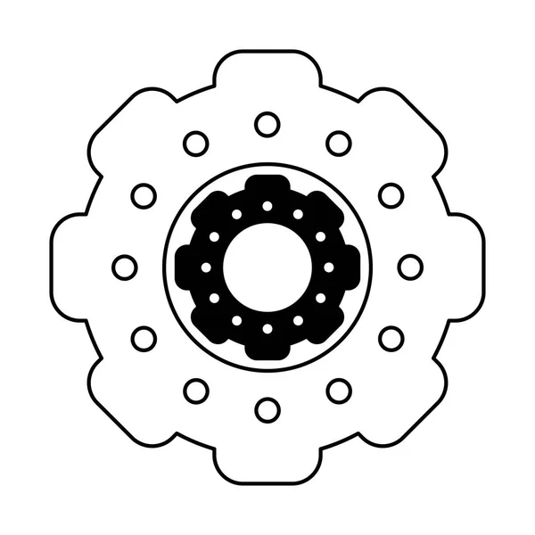 Ingranaggi icona cartone animato — Vettoriale Stock