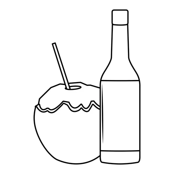 Bebidas alcoólicas bebidas desenhos animados — Vetor de Stock