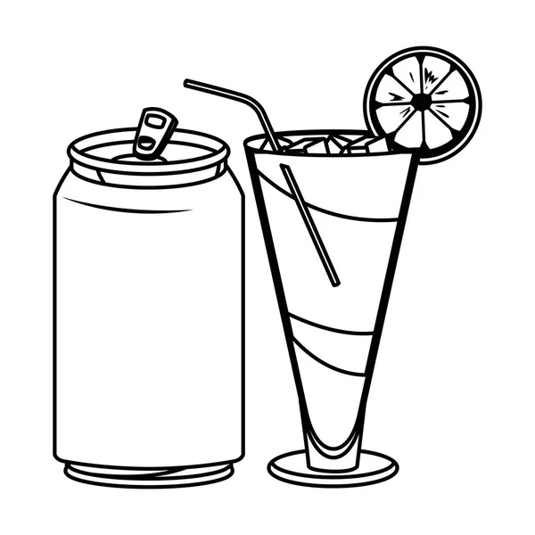 Alkollü içecekler karikatür — Stok Vektör