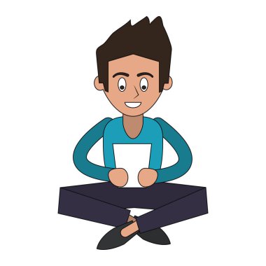 Cep telefonu kullanan adam.