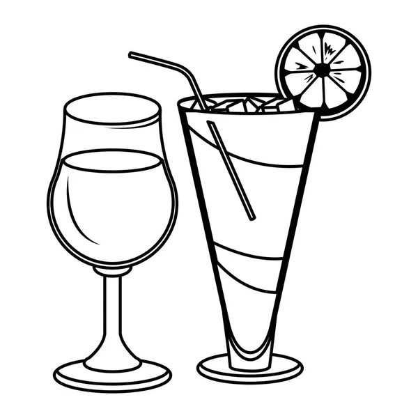 Alcoholische dranken dranken cartoon — Stockvector