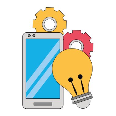 ampul ve dişliler ile cep telefonu