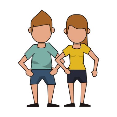 Çift avatar çizgi film karakteri