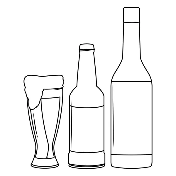 Napoje alkoholowe napojów kreskówka — Wektor stockowy