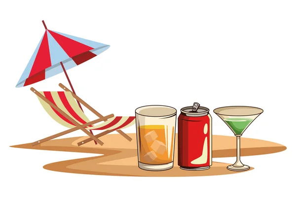 Bebidas alcoólicas bebidas desenhos animados — Vetor de Stock