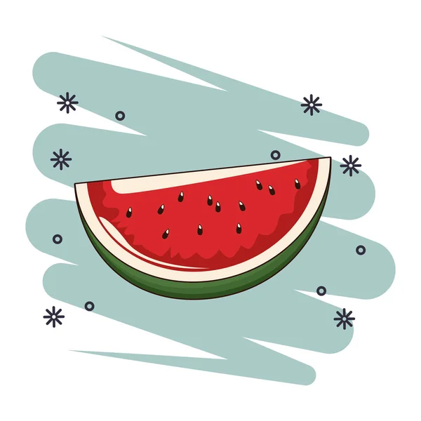 Köstliche frische Früchte Cartoon — Stockvektor