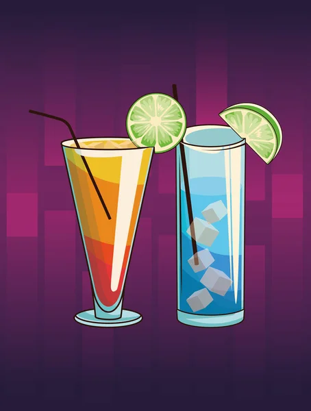 Boissons alcoolisées boissons dessin animé — Image vectorielle