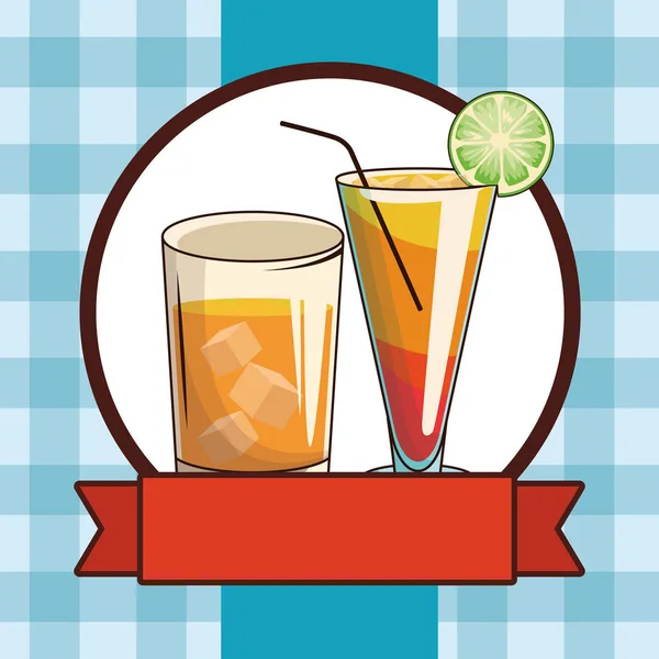 Bebidas alcohólicas bebidas dibujos animados — Archivo Imágenes Vectoriales
