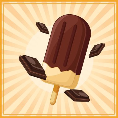 çikolata ile buz lolly