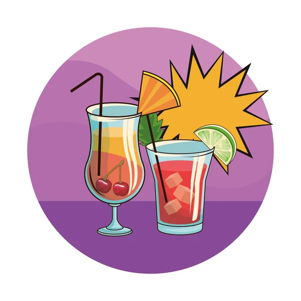 Bebidas alcoólicas bebidas desenhos animados —  Vetores de Stock