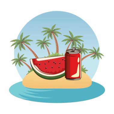 ferahlatıcı içecek karikatür