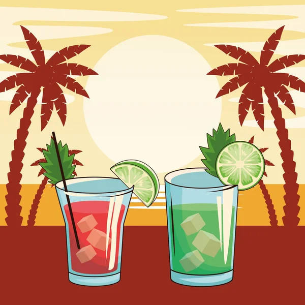 Bebidas alcohólicas bebidas dibujos animados — Vector de stock