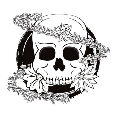 kafatası ile çiçek