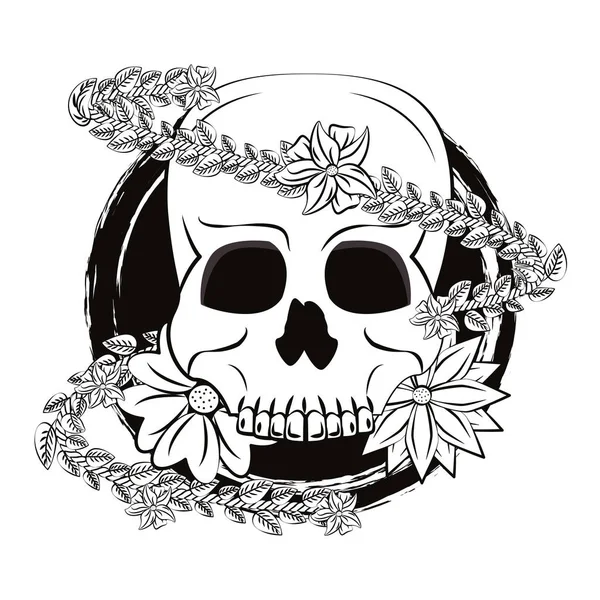 kafatası ile çiçek