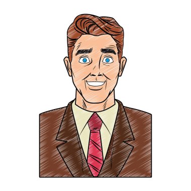 İşadamı pop art karikatür karalama