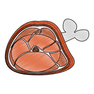 Et biftek izole karalama