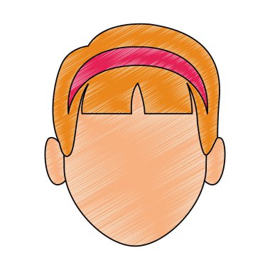 Kadın yüzsüz kafa karalama