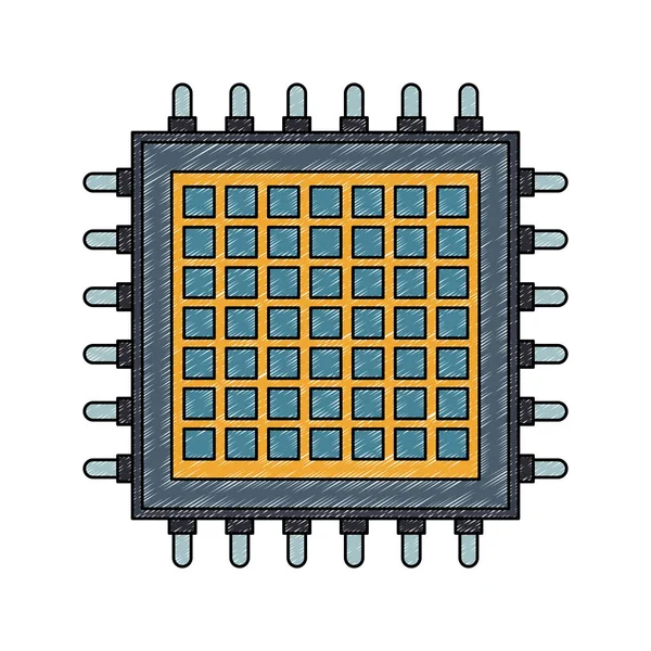 Technologia mikroprocesorowa bazgrołów — Wektor stockowy