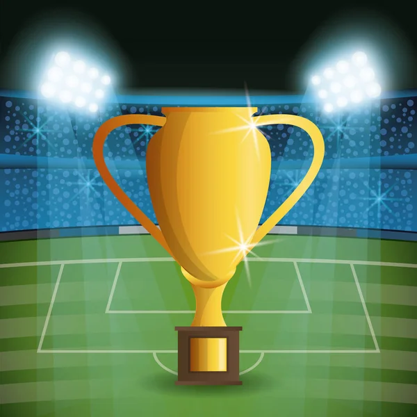 Soccer trophy cup — Stock Vector