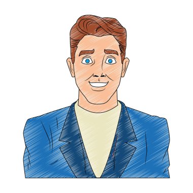 İşadamı pop art karikatür karalama