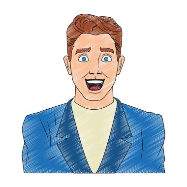 İşadamı pop art karikatür karalama