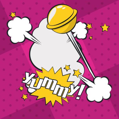 Pop art canlı retro kart arka plan