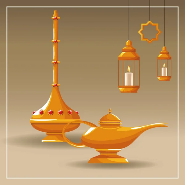Иконки арабских элементов — стоковый вектор