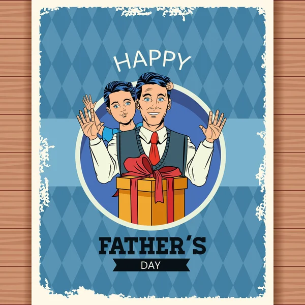 Happy fathers day card — Stock Vector