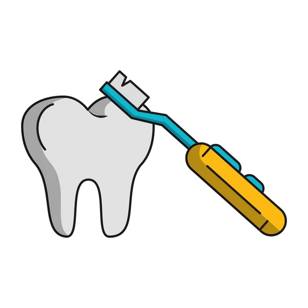 Brosse à dents et brosse électrique — Image vectorielle