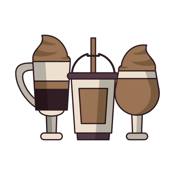 Café café conceito cartoon — Vetor de Stock