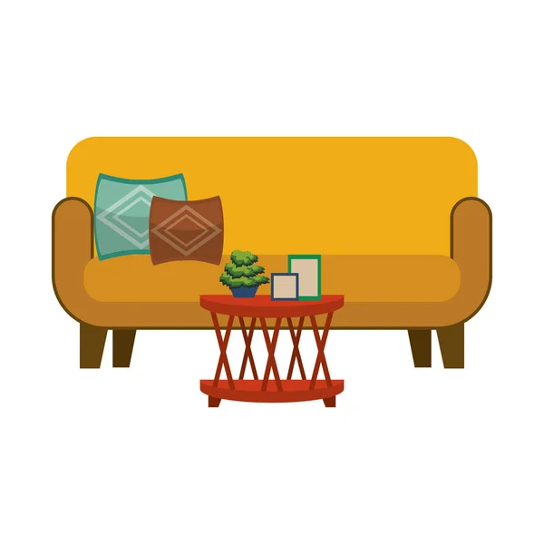 Concepto de muebles de dibujos animados — Vector de stock