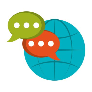 teknoloji küre simgesi karikatür