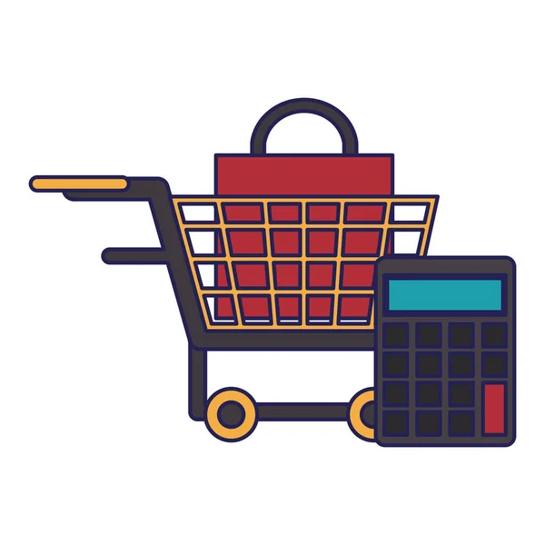 Concepto de compras de dibujos animados — Vector de stock