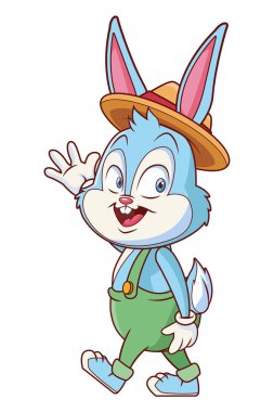 Sevimli paskalya tavşanı kutlama izole