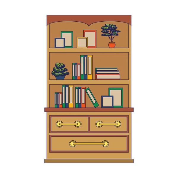 Concepto de muebles de dibujos animados — Vector de stock