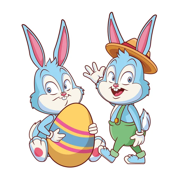 Sevimli paskalya tavşanı mutlu arkadaşlar
