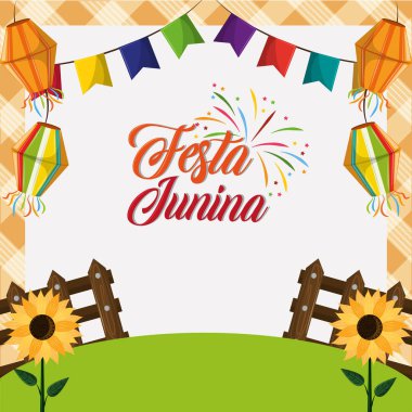 festa junina konsept karikatür