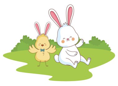 Mutlu çiftlik hayvanları karikatür