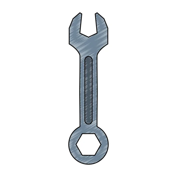 Moersleutel Bouwgereedschap Krabbel — Stockvector