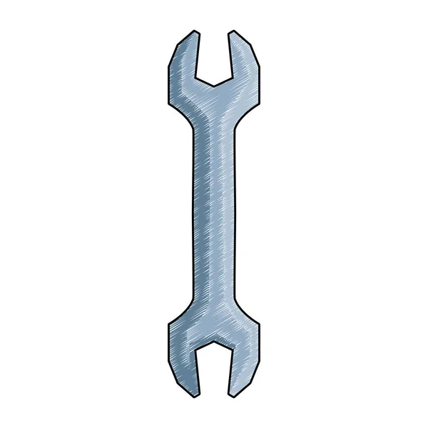 Moersleutel Bouwgereedschap Krabbel — Stockvector