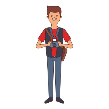 Fotoğrafçı erkek karikatür
