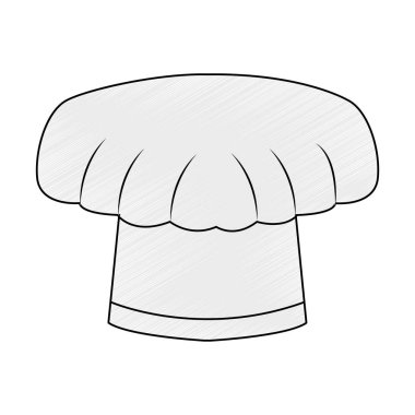 Şef şapka izole karalama