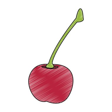 Tatlı kiraz izole karalama