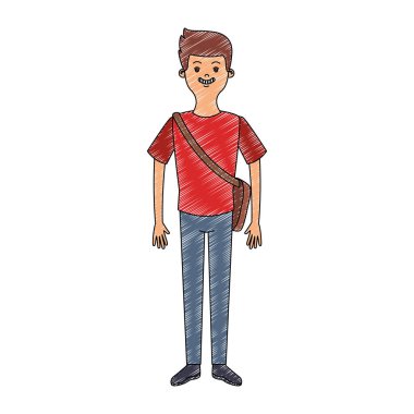 Karikatür karalama genç adam