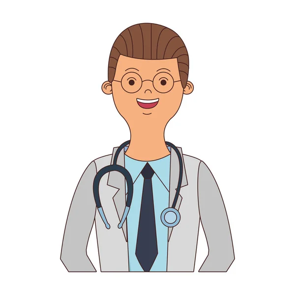 Médico masculino desenhos animados — Vetor de Stock